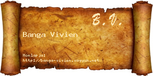 Banga Vivien névjegykártya